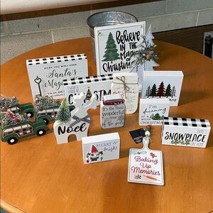 Assorted Christmas Holiday Table Top Decor